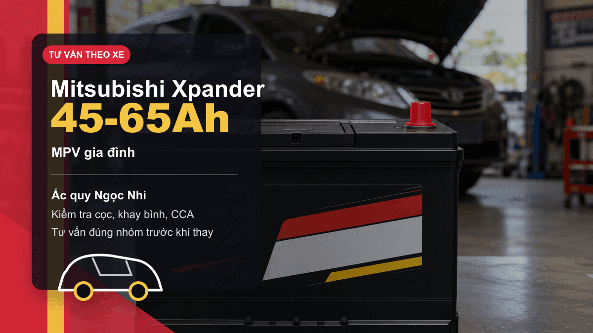 Ảnh bài viết Mitsubishi Xpander dùng bình ắc quy gì?
