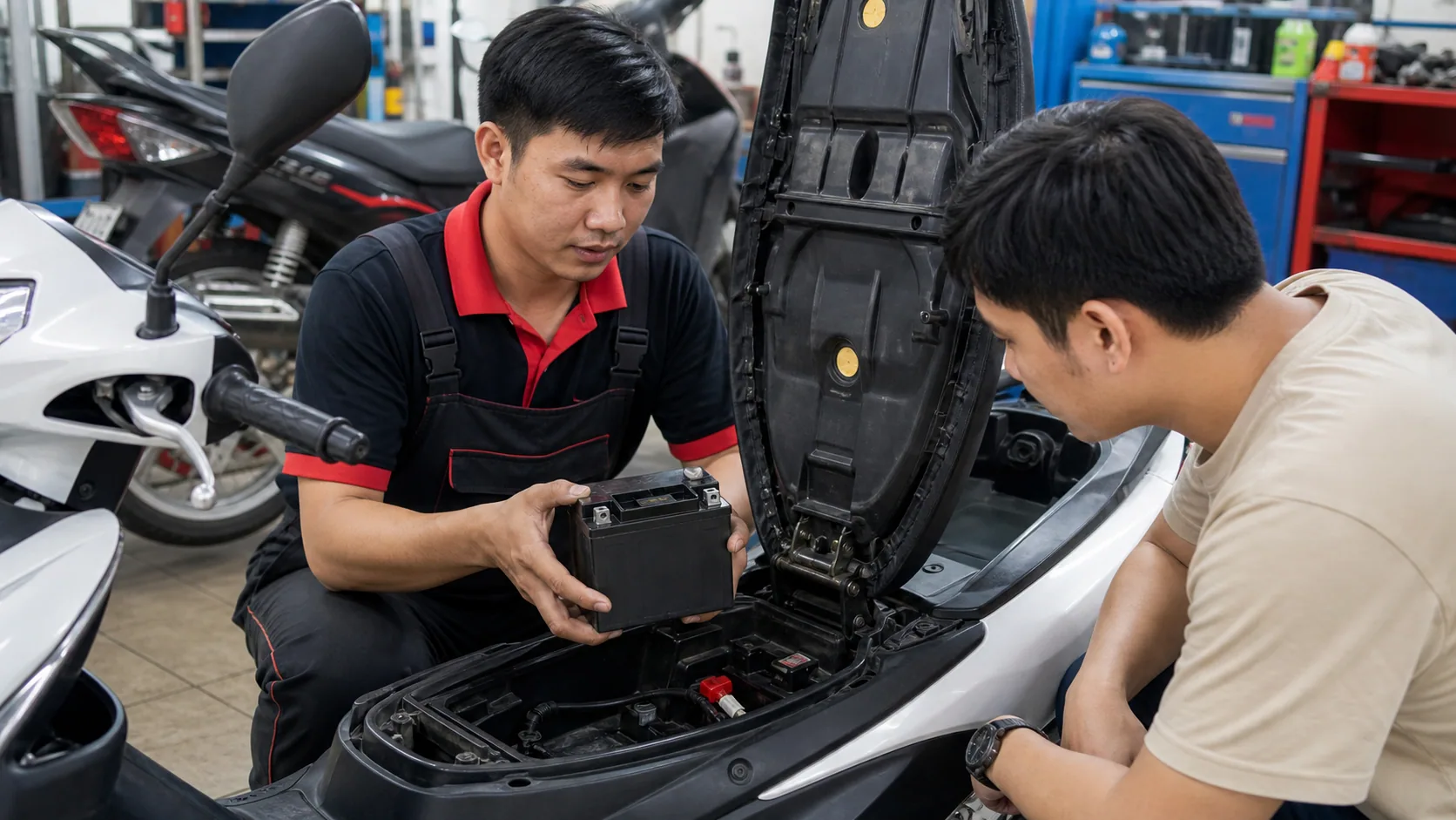 Ảnh bài viết Vision thay bình gì? Cách chọn ắc quy đúng đời xe