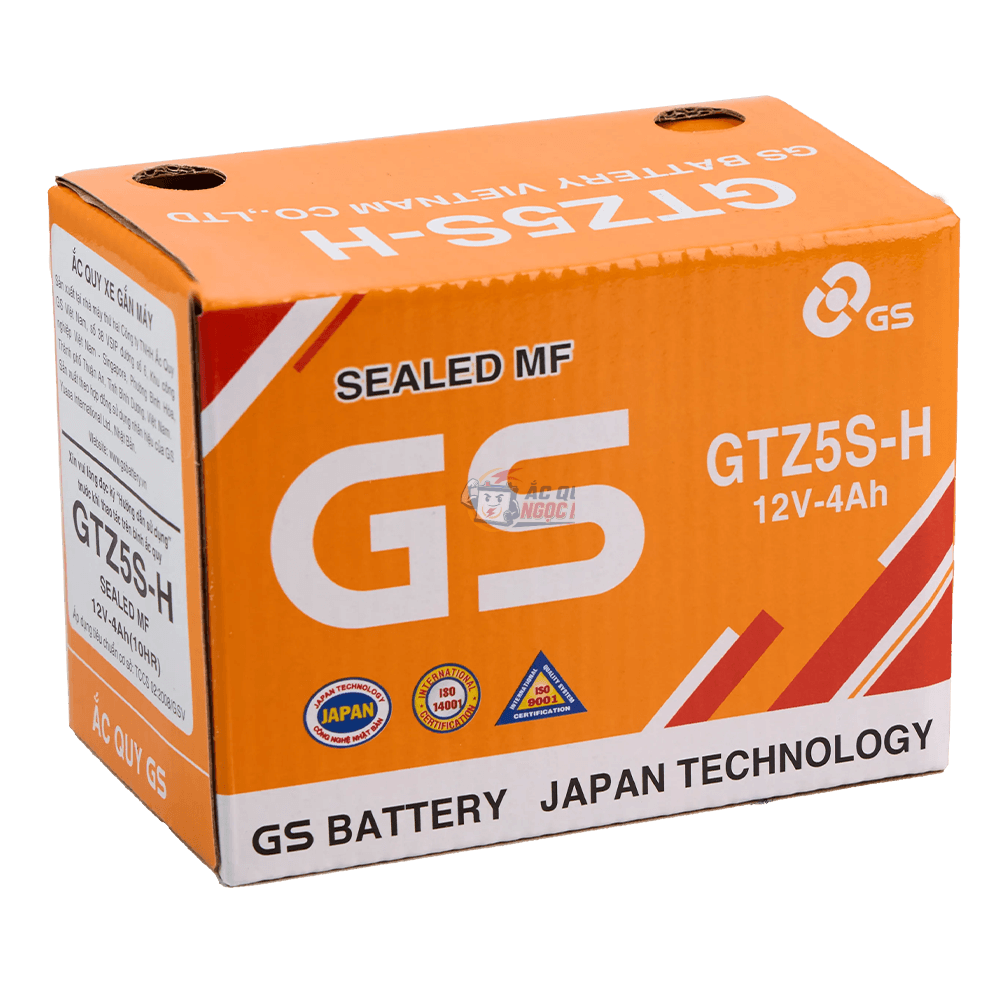 Bình ắc quy GS GTZ5S-H 12V 4Ah cho xe máy